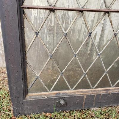 LOT 133S: Antique Leaded Glass Windows & Panes from Late 19th Century Building in Philadelphia