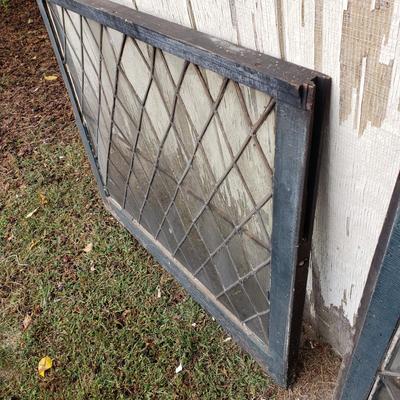 LOT 133S: Antique Leaded Glass Windows & Panes from Late 19th Century Building in Philadelphia