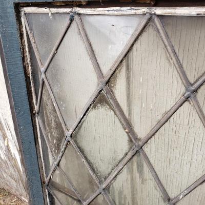 LOT 133S: Antique Leaded Glass Windows & Panes from Late 19th Century Building in Philadelphia