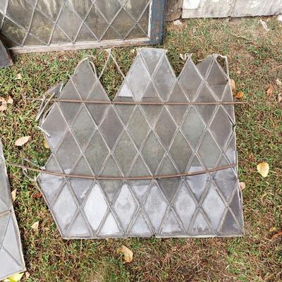 LOT 133S: Antique Leaded Glass Windows & Panes from Late 19th Century Building in Philadelphia