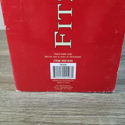 LOT 135B: New in Box Fitz and Floyd Serving Platters with Italian Hand Painted Floral Bowl