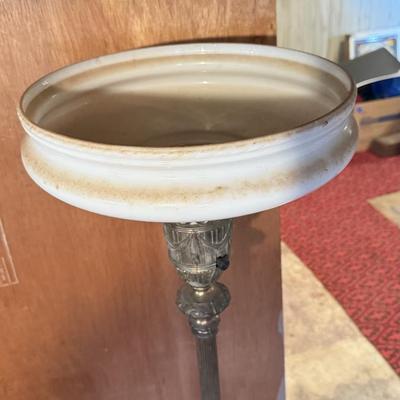 LOT 140B: Vintage/Antique Milk Glass Shade Floor Lamp