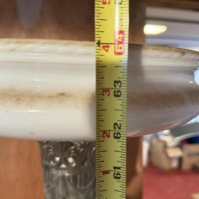 LOT 140B: Vintage/Antique Milk Glass Shade Floor Lamp