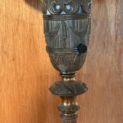 LOT 140B: Vintage/Antique Milk Glass Shade Floor Lamp