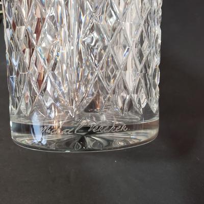 LOT 141L: Collection of Crystal Pieces by Waterford, Rosenthal & Artist Signed Vase