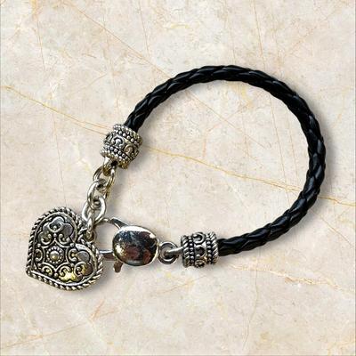 Costume Jewelry Lot of 8 Bracelets- Hearts, Flowers, Art Nouveau / Boho