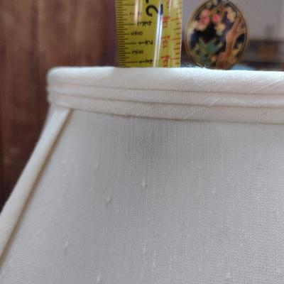 Sale Photo Thumbnail #2318: Vintage MCM Chinoiserie Ceramic Jar Post Table Lamp
