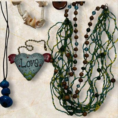 Big Boho Costume Jewelry Lot! Bracelets, Necklaces, Other Small Goodies, Even a Cow!