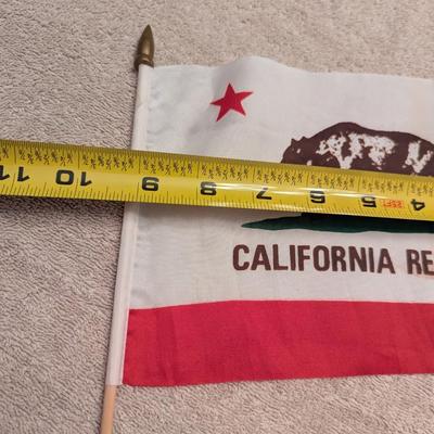 Sale Photo Thumbnail #2837: 3 Handheld Flags California Republic - Dirico Maine - Arizona Flag