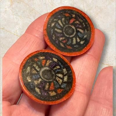 Costume Jewelry Lot Set of Artisan / Boho Necklace and Pierced Earrings