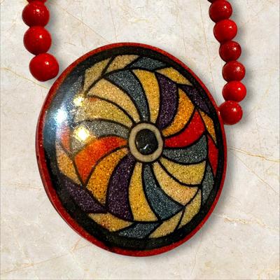 Costume Jewelry Lot Set of Artisan / Boho Necklace and Pierced Earrings