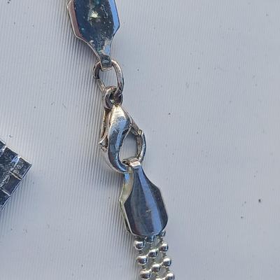 Rhinestone necklaces with a vintage rhinestone and faux pearl bracelet