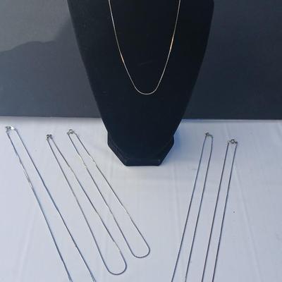 Silver colored Necklace chains