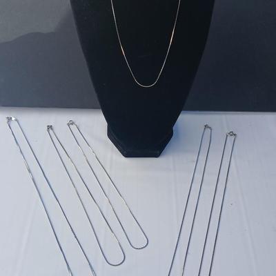 Silver colored Necklace chains