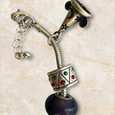 Disney Charm Bracelet With Lots of Charms & A Fancy Charm of Mickey's Hat