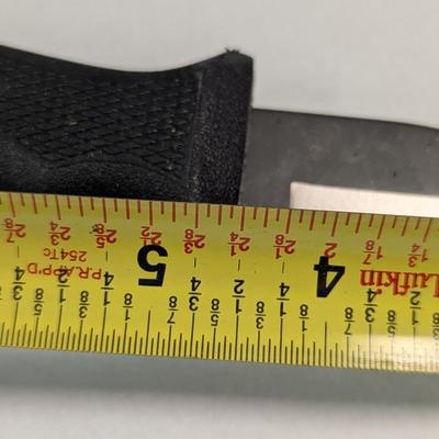 Fixed Blade Cutco 5717 KP Olean, NY- Black Gut Hook Serated Hunting Fishing Camping USA w/ Leather Sheath