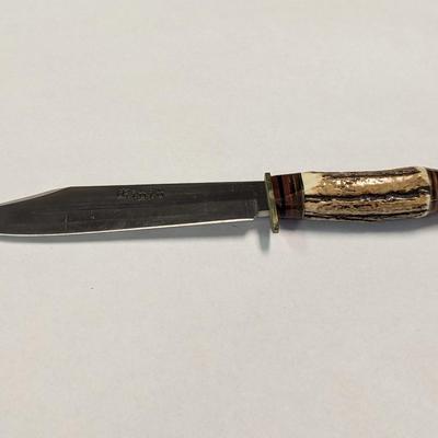 Rostfrei Rigid RG38 Italy Stag Hunting Knife w/ Leather Sheath