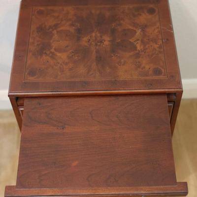 Mahogany 3-Drawer Chest with File Cabinet