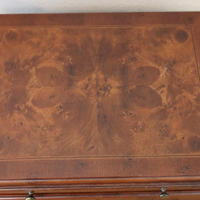 Mahogany 3-Drawer Chest with File Cabinet