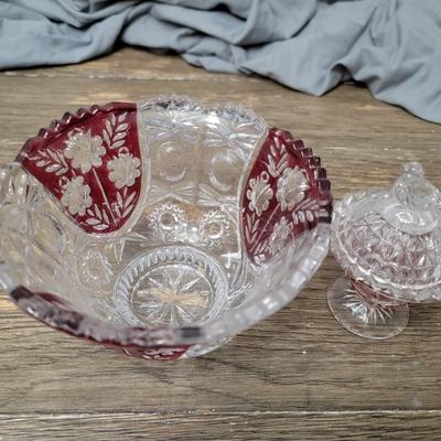 Bleikristall Bowl / Hofbauer Bird Dish