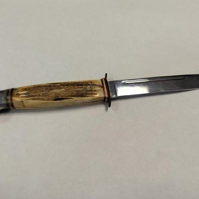 Fixed Blade Kabar Trout Knife w/ Leather Sheath