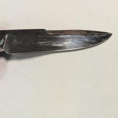 Smith & Wesson Fixed Blade Wooden Handled 1431 Knife w/ Leather Sheath