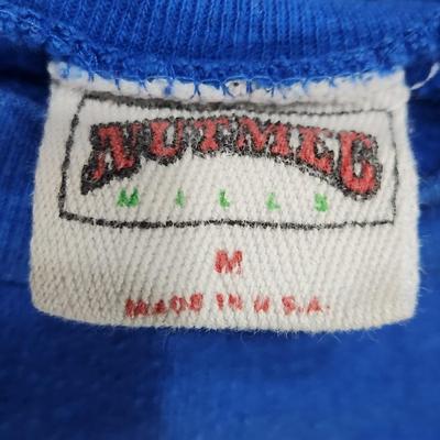 Vintage 90’s Minnesota Timberwolves Logo Pinstripe Pullover Sweatshirt Size M Retro Nutmeg Mills