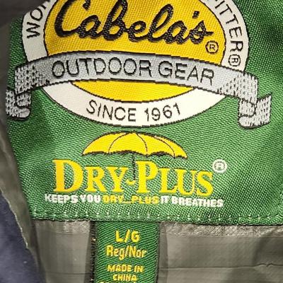 Cabela's Vintage Windbreaker Mens Size Large Full Zip Mesh Lined 90s