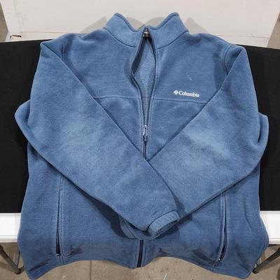 Sale Photo Thumbnail #177: Columbia Sportswear Jacket men's XL Tall blue fleece full zip long sleeve Polyester