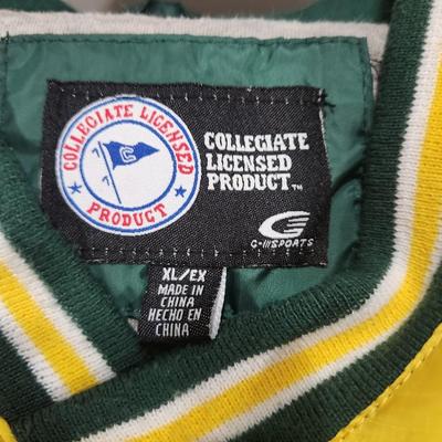 NDSU Bison Vintage Windbreaker Size XL Green & Yellow College Football Fargo Retro