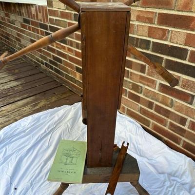 Antique Primitive Wooden Wool Yarn Skein Winder Reel Spinning Wheel