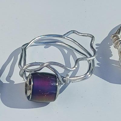 Variety of necklaces, rings, and three Virgin Mary Blue Miraculous pendants