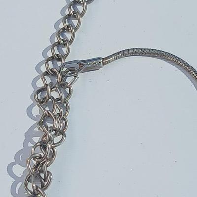Variety of necklaces, rings, and three Virgin Mary Blue Miraculous pendants