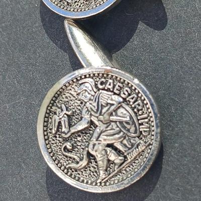 Collection of vintage cuff links - Thai dancer Cufflinks - Ceasar MP cufflinks - Nautical boat motor cufflinks