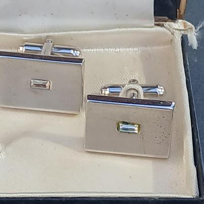 Cuff links and tie clips - Moose head lapel - Hick Dk USA - Sterling - and others