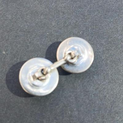 Vintage equestrian cuff links, Tie Chain VAC - vintage Tie clips - in an old box.