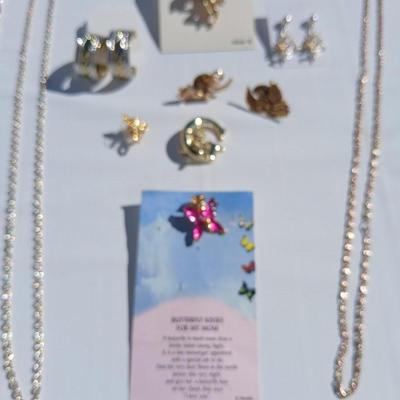 Necklace chains, Angel pins, angle bracelet, hoop earrings and more