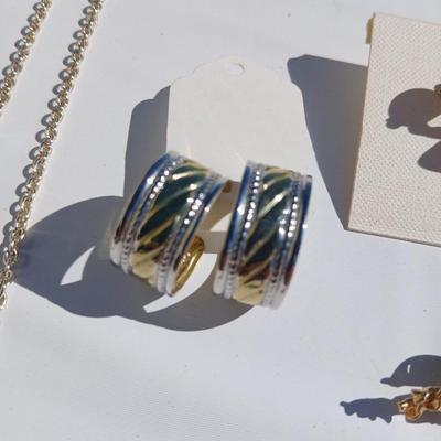 Necklace chains, Angel pins, angle bracelet, hoop earrings and more