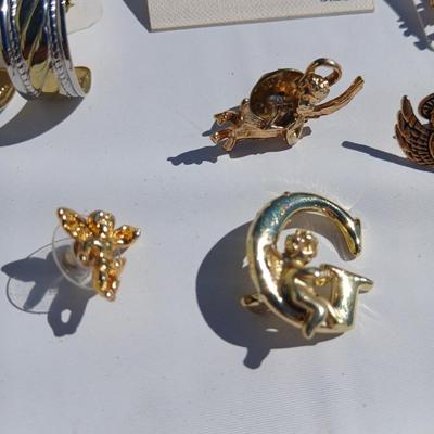 Necklace chains, Angel pins, angle bracelet, hoop earrings and more