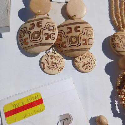 Fun and unique earrings - with necklace, bracelets, and rings