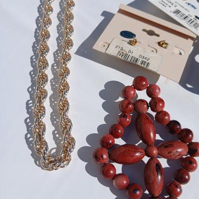 Fun and unique earrings - with necklace, bracelets, and rings