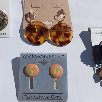 Fun and unique earrings - with necklace, bracelets, and rings