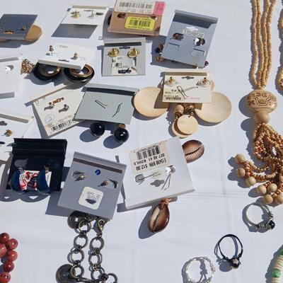 Fun and unique earrings - with necklace, bracelets, and rings