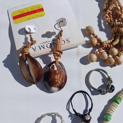 Fun and unique earrings - with necklace, bracelets, and rings
