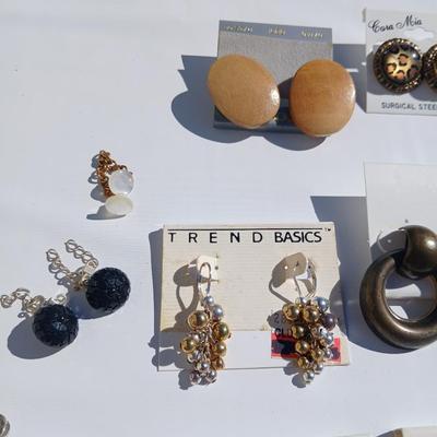 Fun and unique earrings - with necklace, bracelets, and rings