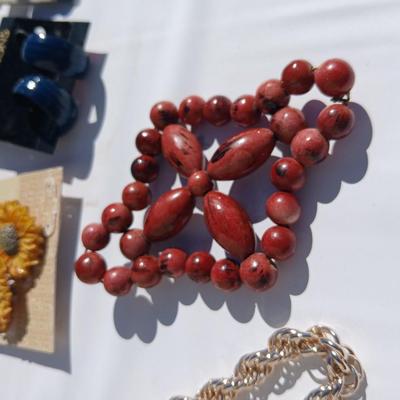 Fun and unique earrings - with necklace, bracelets, and rings