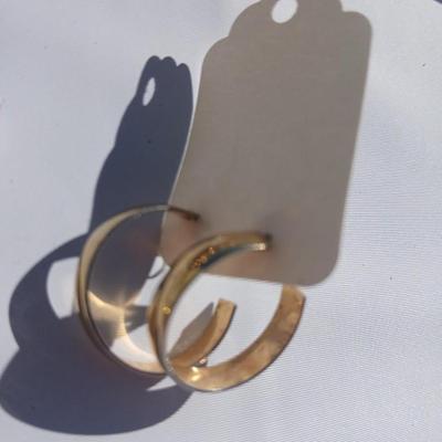 Gold toned earrings for pierced ears - all different shapes & sizes