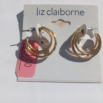 Gold toned earrings for pierced ears - all different shapes & sizes
