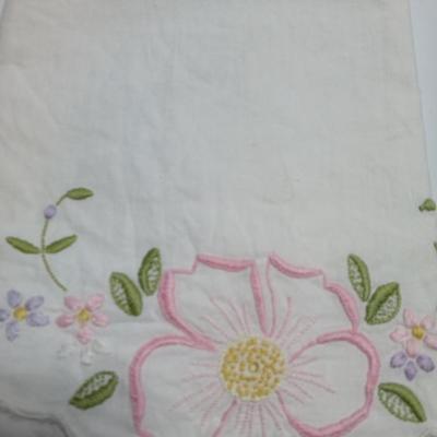 Vintage embroidered standard pillowcases - all have a pair except one