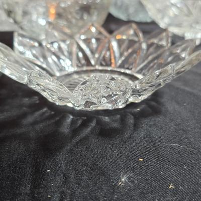 EAPC Glassware - lidded candy dish - vase - and an assortment of bowls